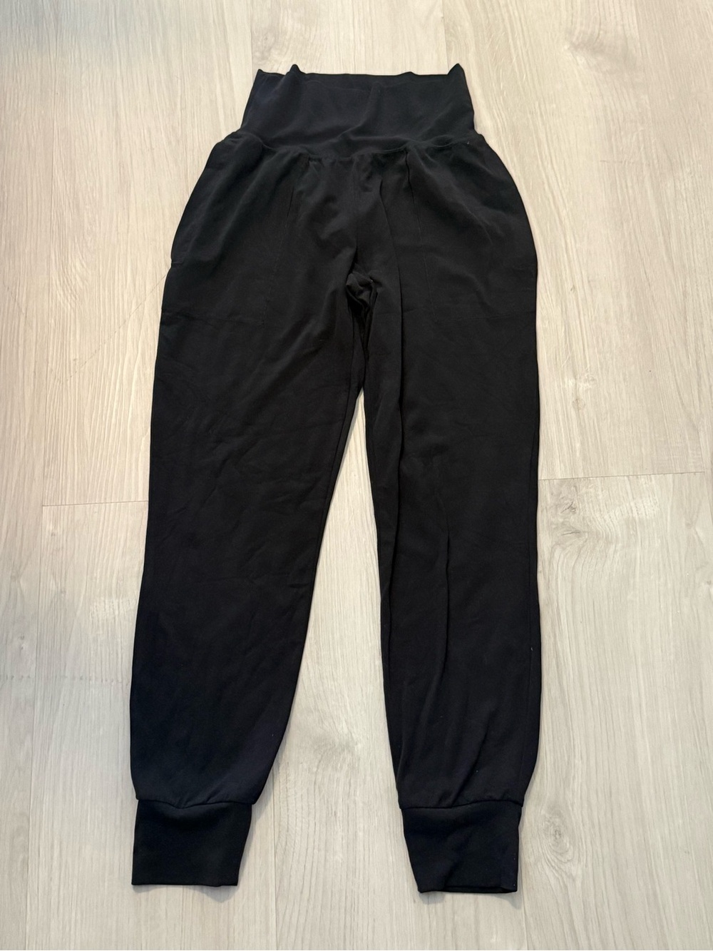 Athleta Salutation Jogger High Rise Black Powervita Sweatpants Tights Size XXS